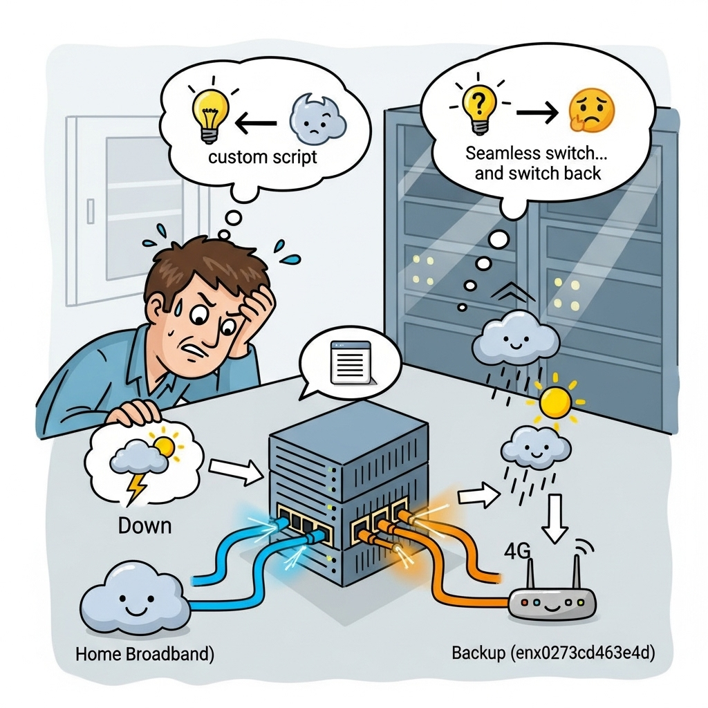 Unmasking Linux Dual-WAN Failover: A Case of the “Accidentally Deleted” Default Route